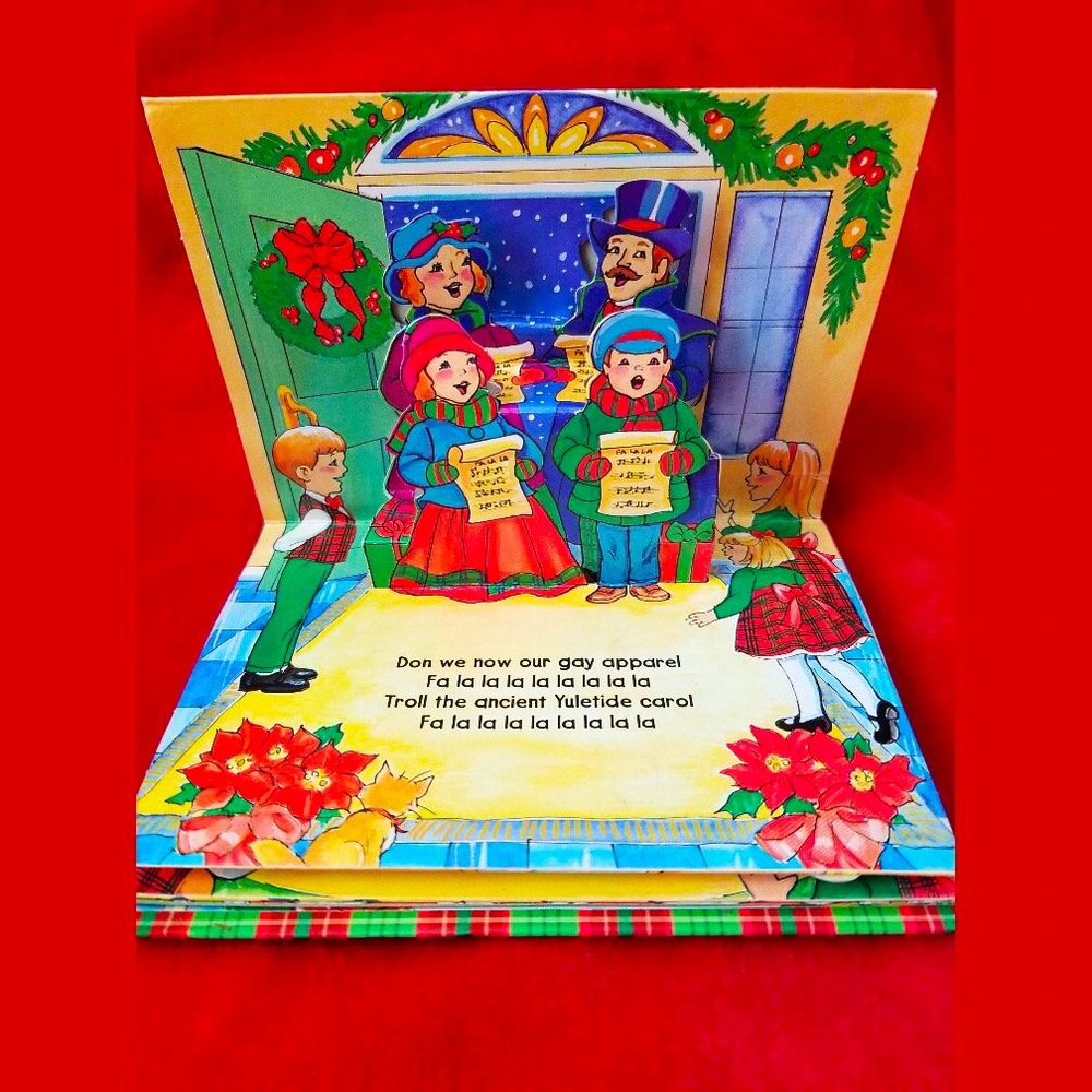 Deck The Halls Children’s Vintage Pop-up Christmas Song & 3D Picture Book